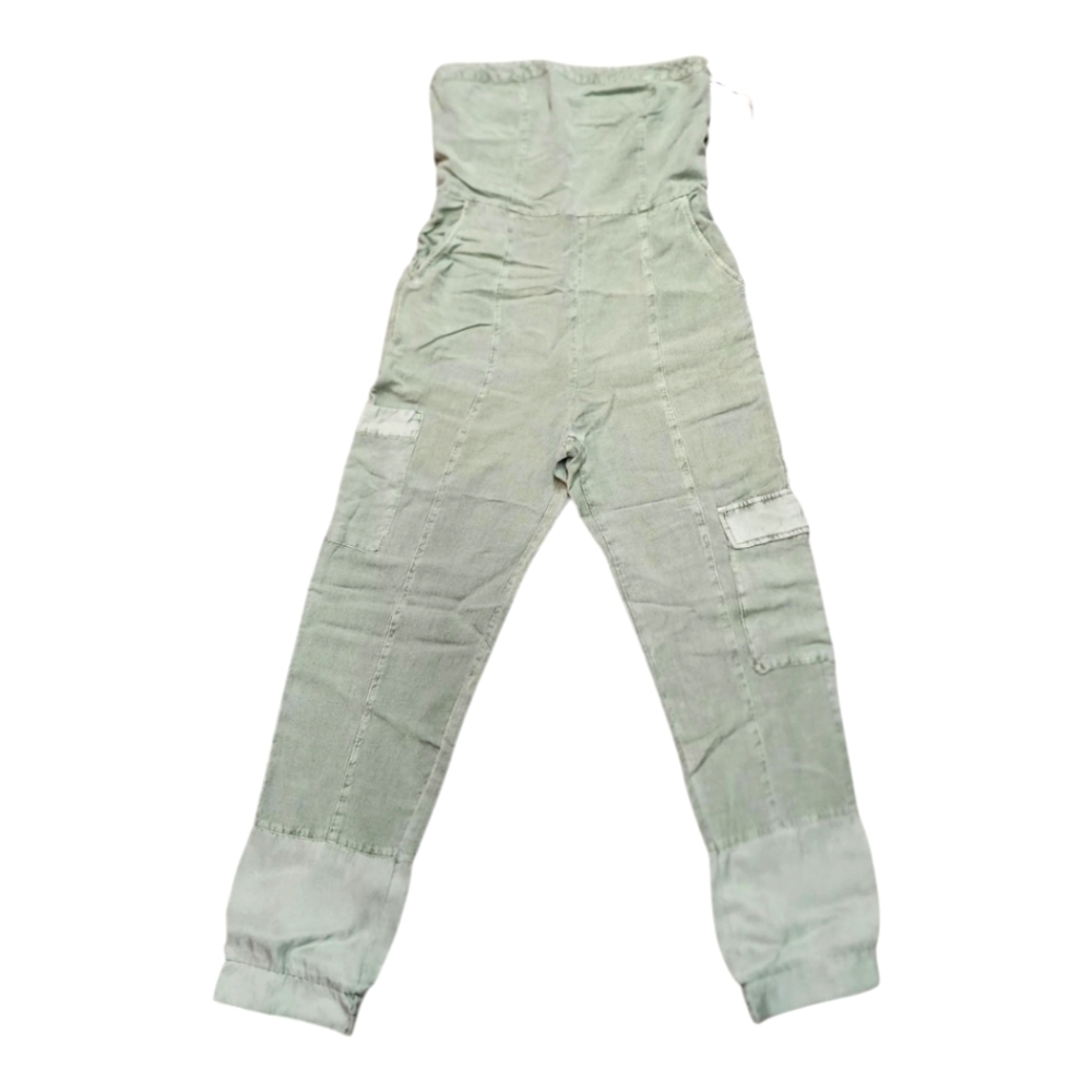 YF&B San Diego Strapless Cargo Jumpsuit in Hedge Pigment Small NWT